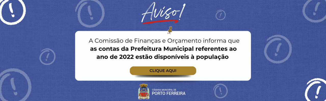 Aviso Contas Prefeitura 2022